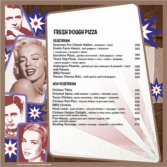 Pop Tate's Vashi menu