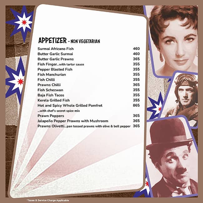 Pop Tate's Vashi menu