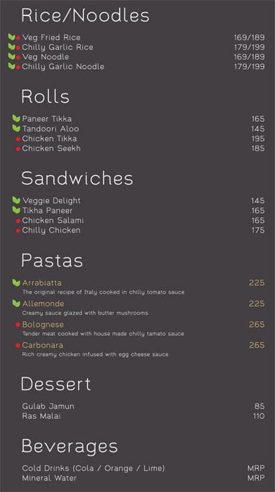 Fill Up menu