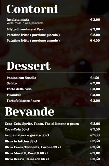 Menu di Sama S.A.S. Di Gayed Hany Adly Zaky & C. 