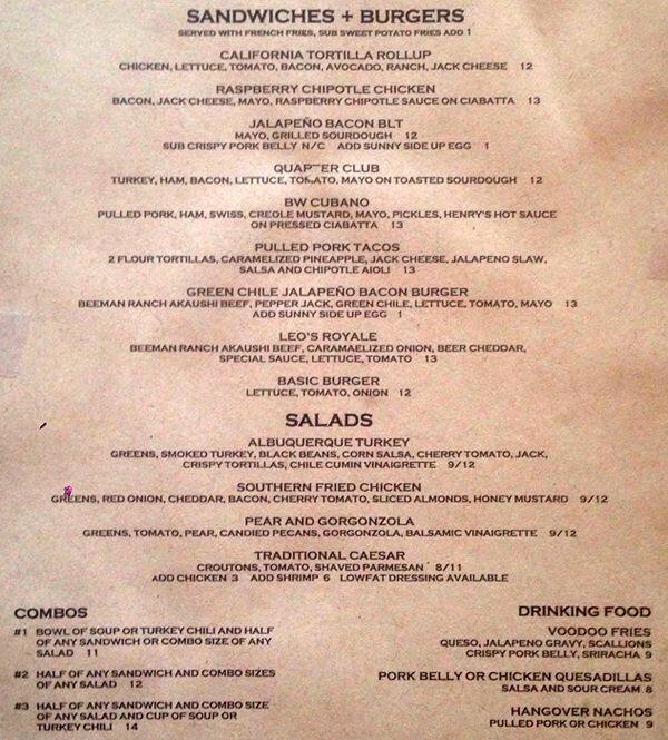 The Quarter Bar Menu, Menu for The Quarter Bar, Uptown, Dallas ...