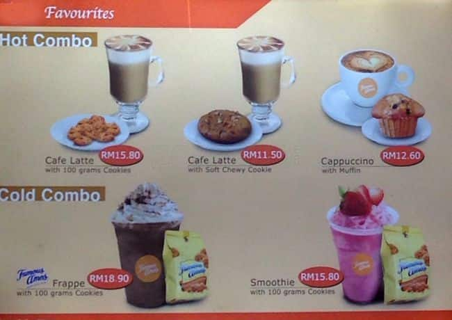 Famous Amos Menu, Menu for Famous Amos, SS 2, Selangor - Zomato Malaysia