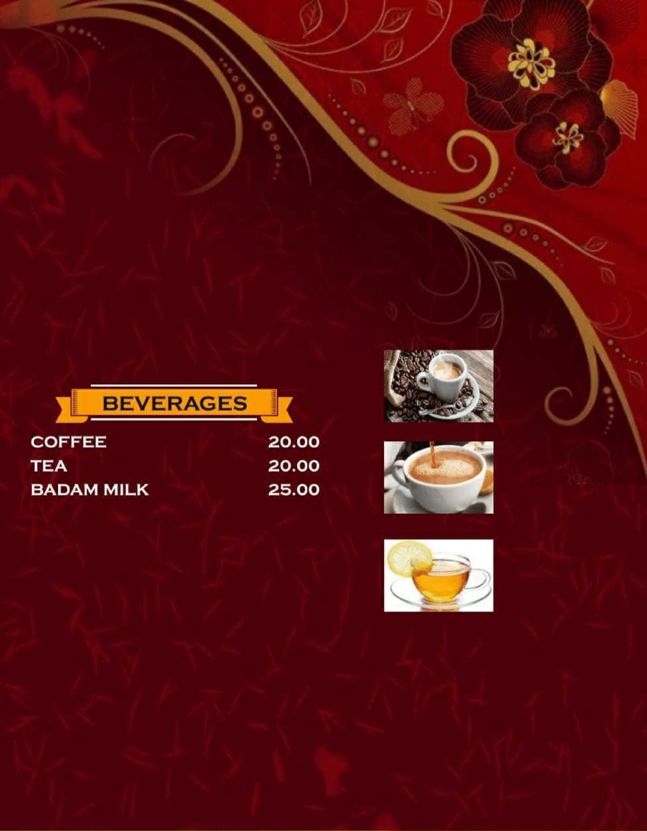 Menu of Sri Krishna Grand, Nagawara, Bangalore