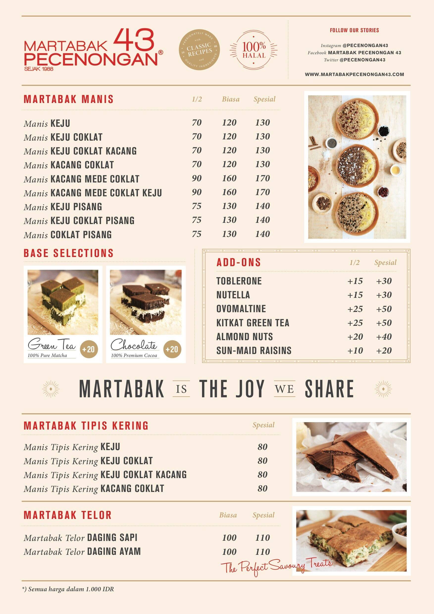 Martabak Pecenongan 43 Menu Menu Untuk Martabak Pecenongan 43 Martabak Pecenongan 43 Menu Menu Untuk Martabak Pecenongan 43