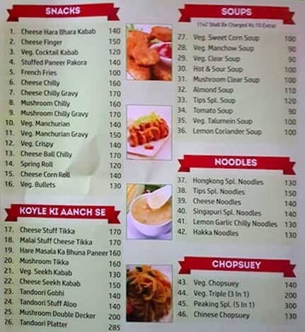 Tips Food Plaza Menu Menu For Tips Food Plaza Dugri Ludhiana