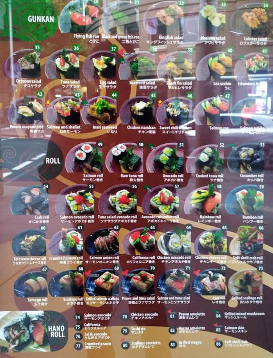 Carta de Sushi Rio