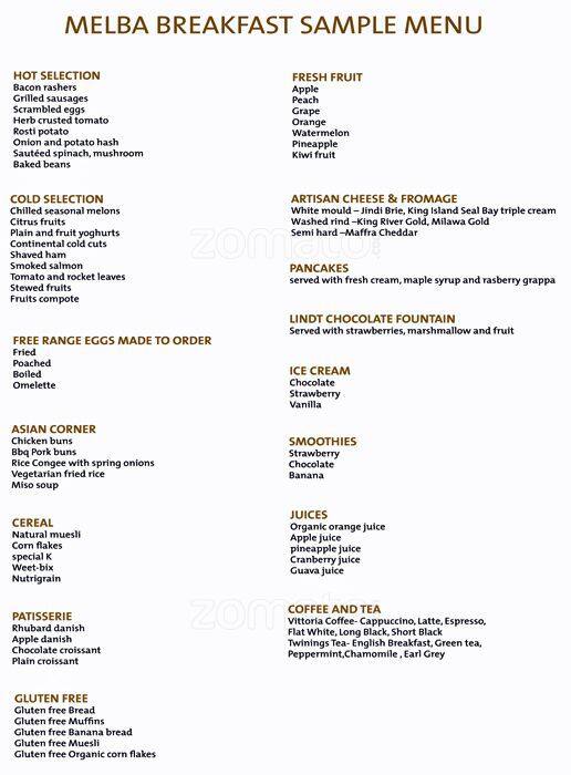 Melba Menu, Menu for Melba, Southbank, Melbourne Urbanspoon/Zomato