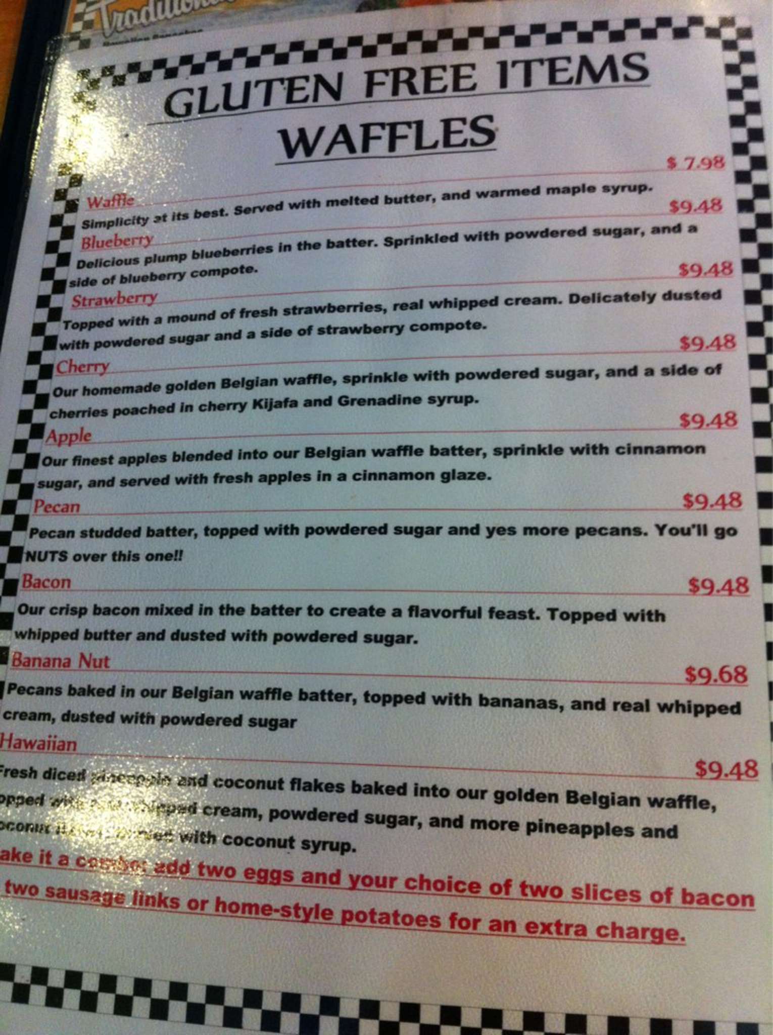Menu at Flappy Jack's Pancake House restaurant, Glendora, 640 W Rte 66