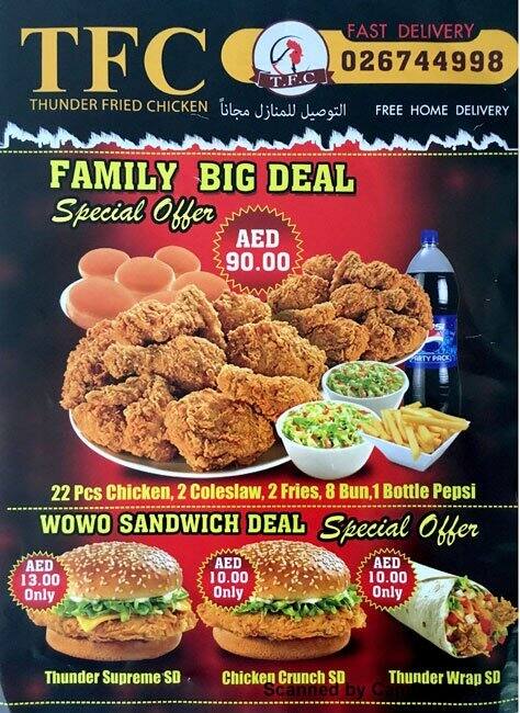 Thunder Fried Chicken Menu Menu For Thunder Fried Chicken Al Khalidiya Abu Dhabi Zomato