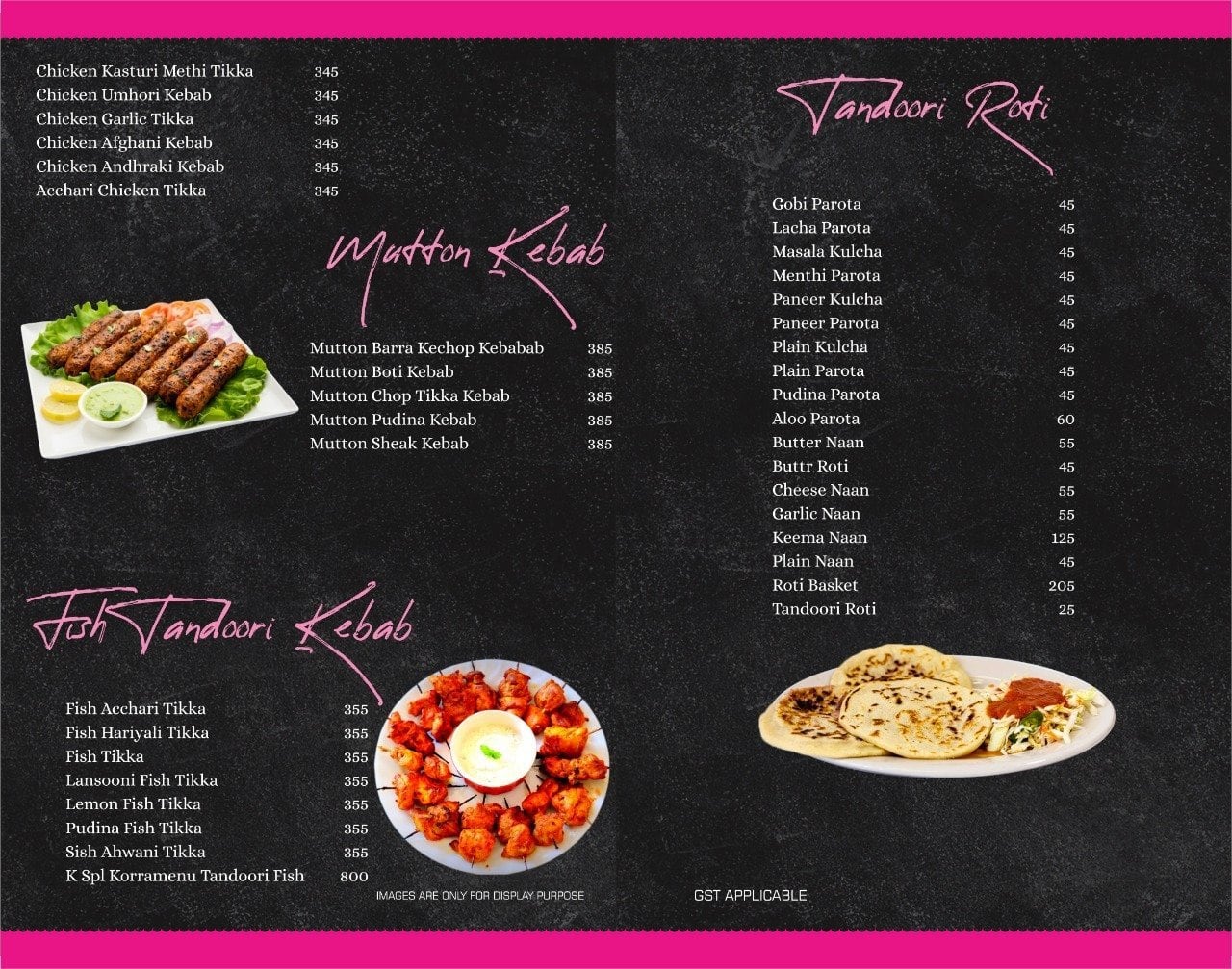 Menu of Rachit's Krishnatunga Restaurant, Dilsukhnagar, Hyderabad