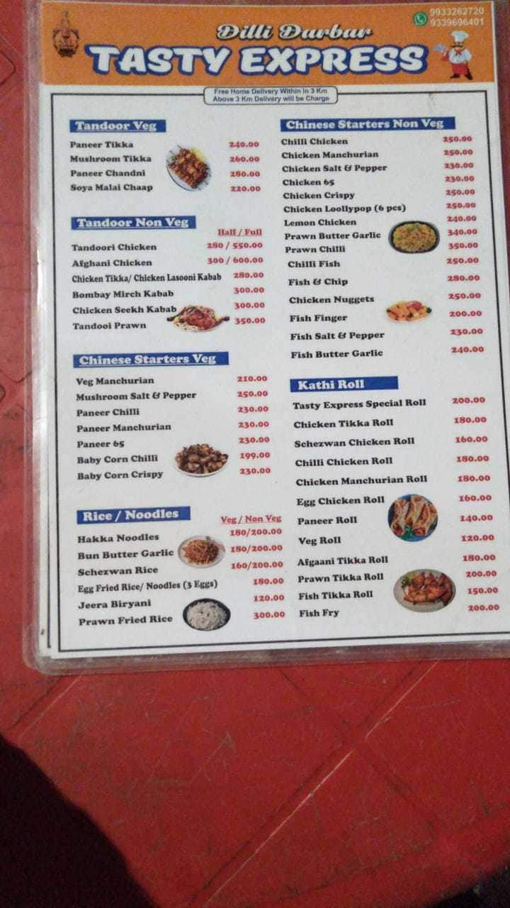 Menu of Tasty Express, Port Blair Locality, Port Blair