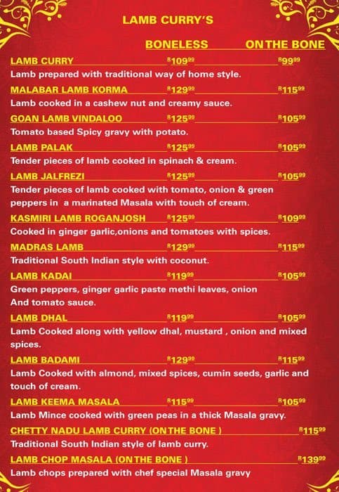 Menu At Masala Indian Restaurant South Africa   578bca683a0f850e8949d4ad048fa708 