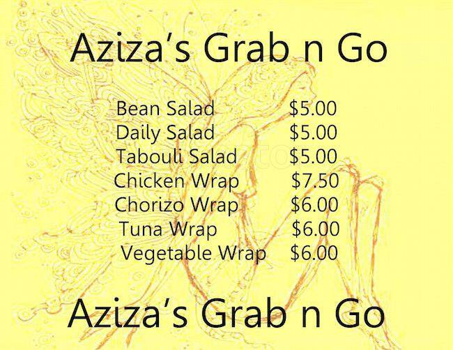 Aziza Cafe menu