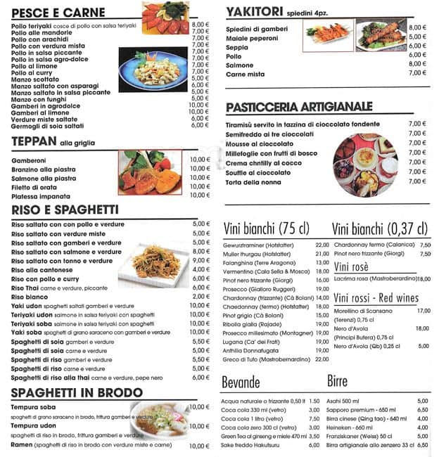 Menu di Kaneda 