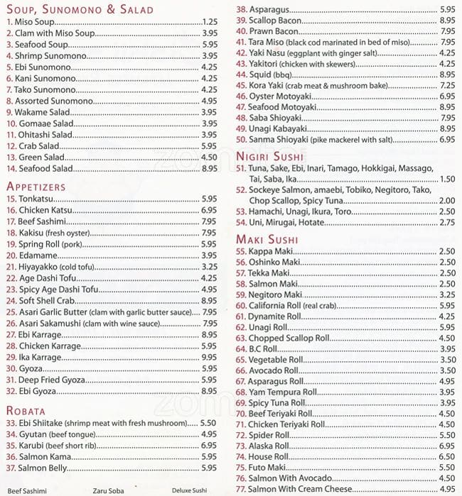 Oishii Sushi Menu, Menu for Oishii Sushi, West End, Vancouver ...