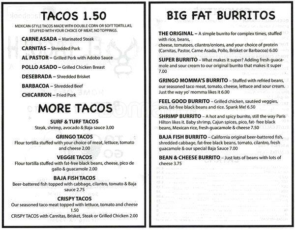 el taco boom menu
