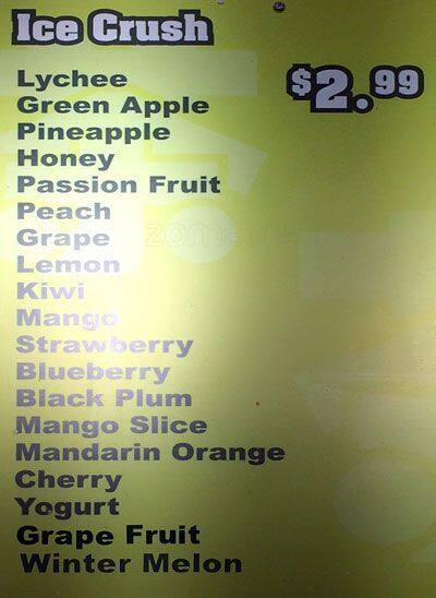 Menu at CL Tea House pub & bar, Toronto