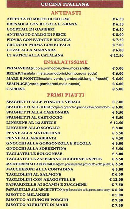 Menu di Baiwei 