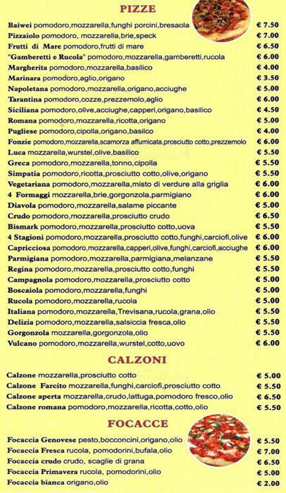 Menu di Baiwei 