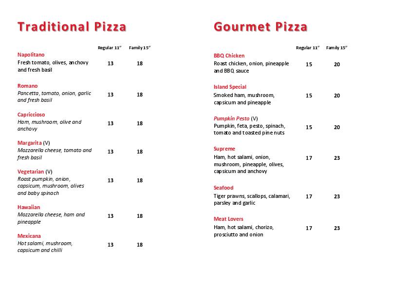 Ramada Resort Phillip Island Restaurant Menu Ramada Resort Phillip Island Restaurant Menu