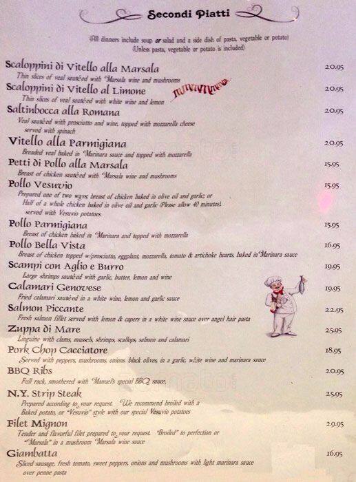 Basilico Ristorante меню