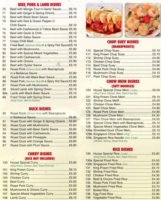 Menu at Gold Medal House fast food, Banstead