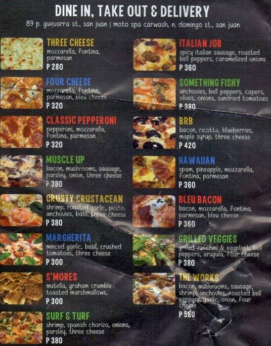 Stephen's Brick Oven Pizza Menu - Zomato Philippines