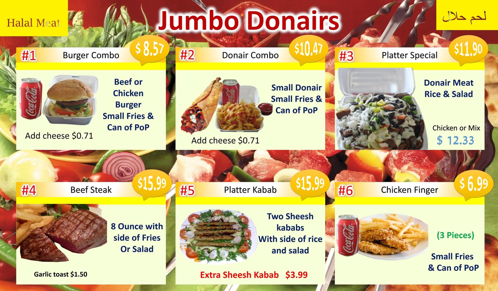 Jumbo Donair Menu, Menu for Jumbo Donair, Millwoods, Edmonton