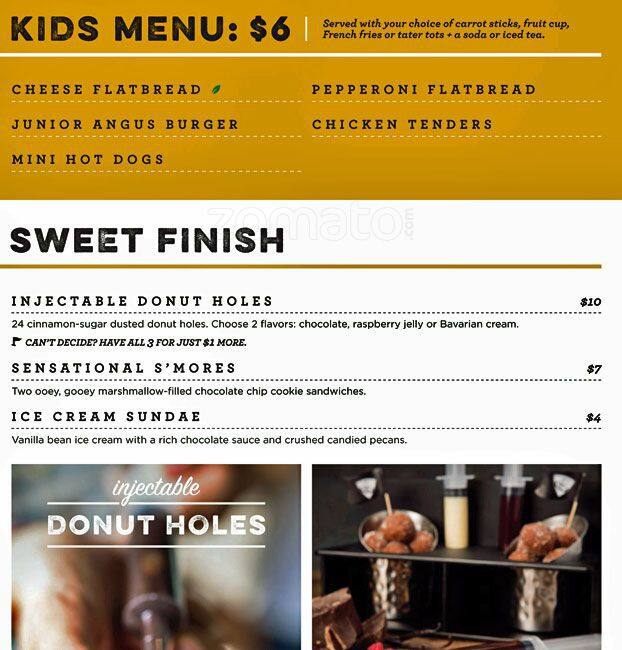 Menu at Topgolf pub & bar, Austin