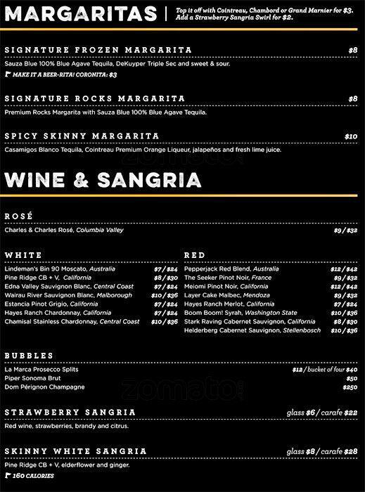 Menu at Topgolf pub & bar, Austin