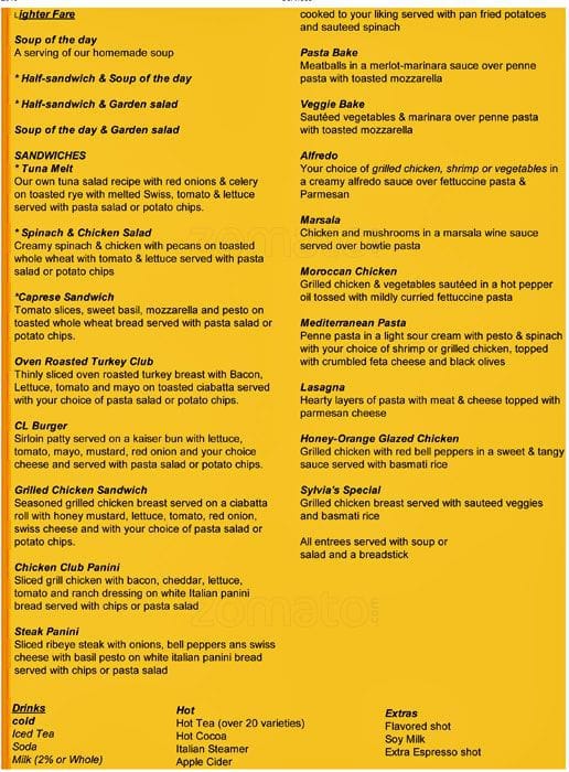 Menu at Candlelight Coffeehouse/ PourHouse pub & bar, San Antonio