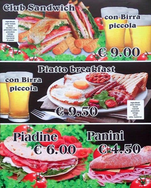 Menu di Pub Malibu 