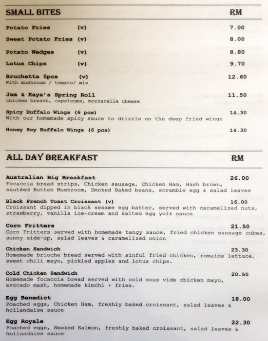 Jam & Kaya Cafe Menu, Menu for Jam & Kaya Cafe, PJS 52, Selangor ...