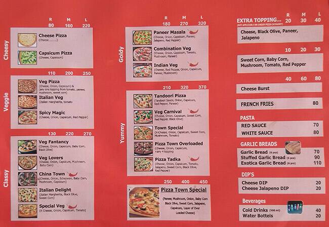 It S Pizza Town Menu Menu For It S Pizza Town Mayapuri