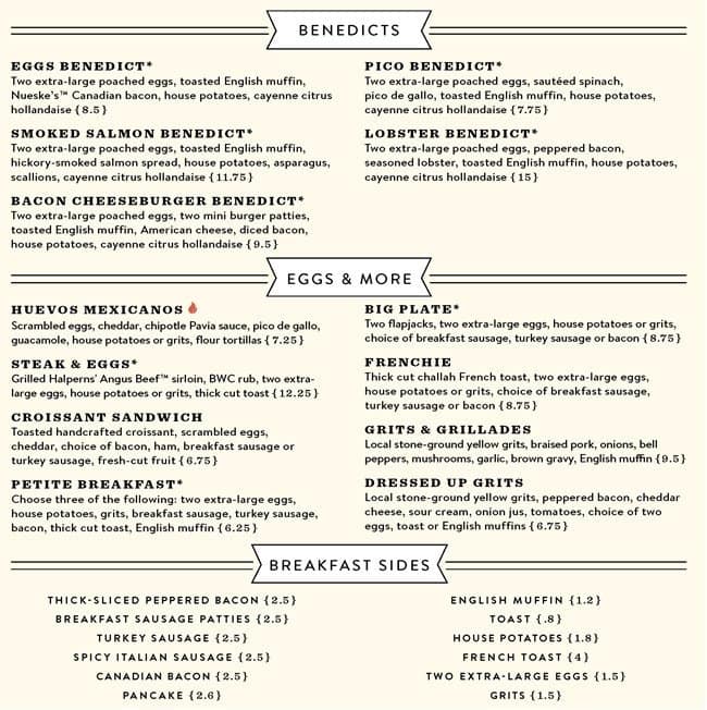 Menu at Black Walnut Cafe, Alpharetta