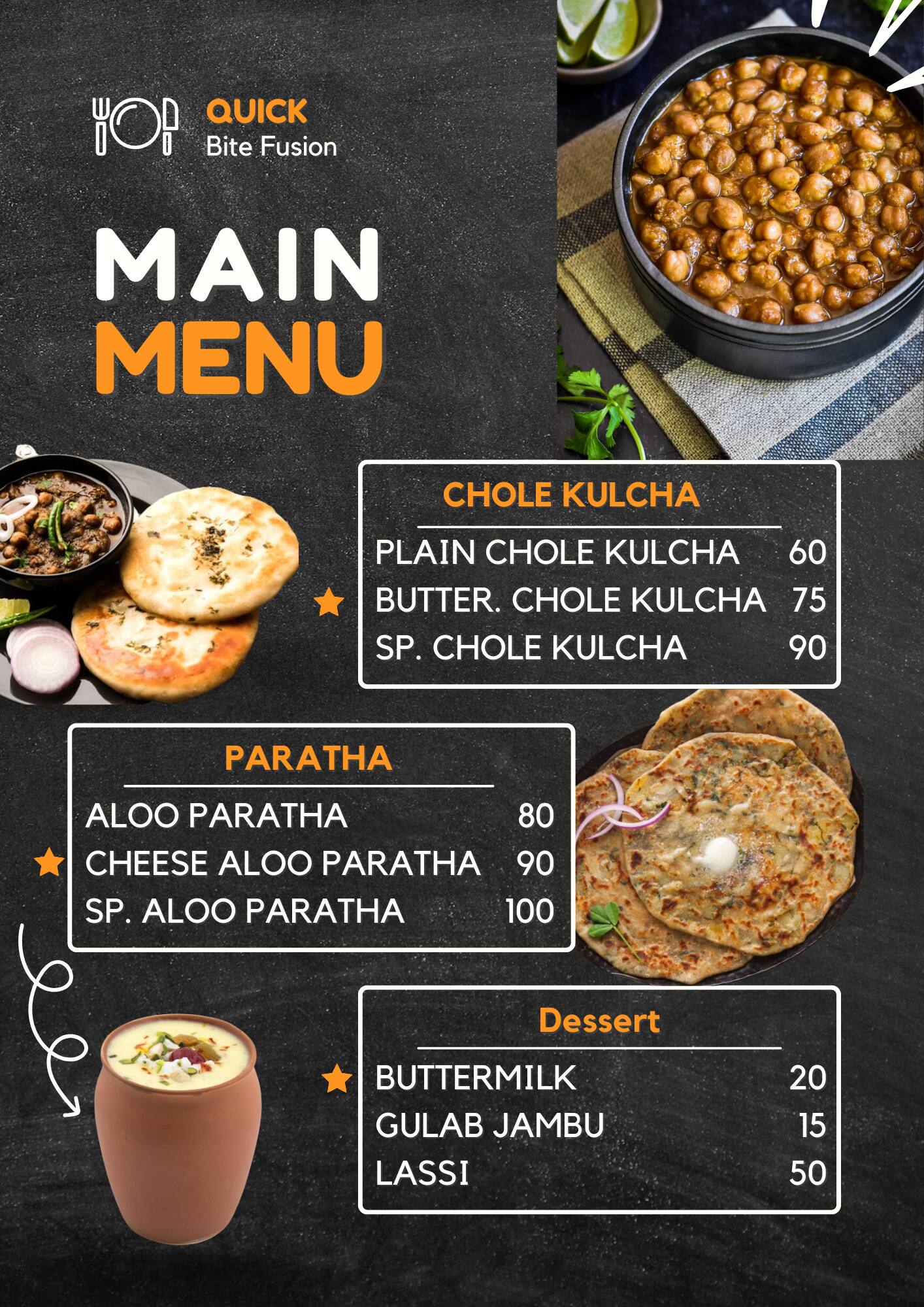 Menu of Quick Bite Fusion, Gota, Ahmedabad