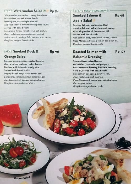 Pizza Marzano Menu, Menu for Pizza 