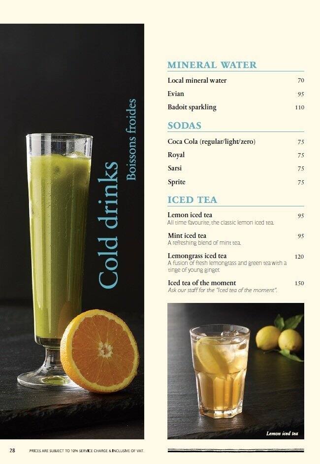 Menu at PAUL cafe, Makati, Hidalgo Drive