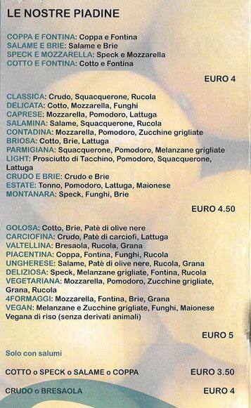Menu di Piadina Insalatina 