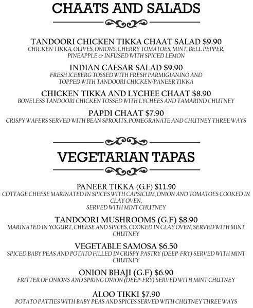 The Colonial Menu, Menu for The Colonial, Leichhardt, Sydney