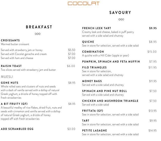Carta de Cocolat