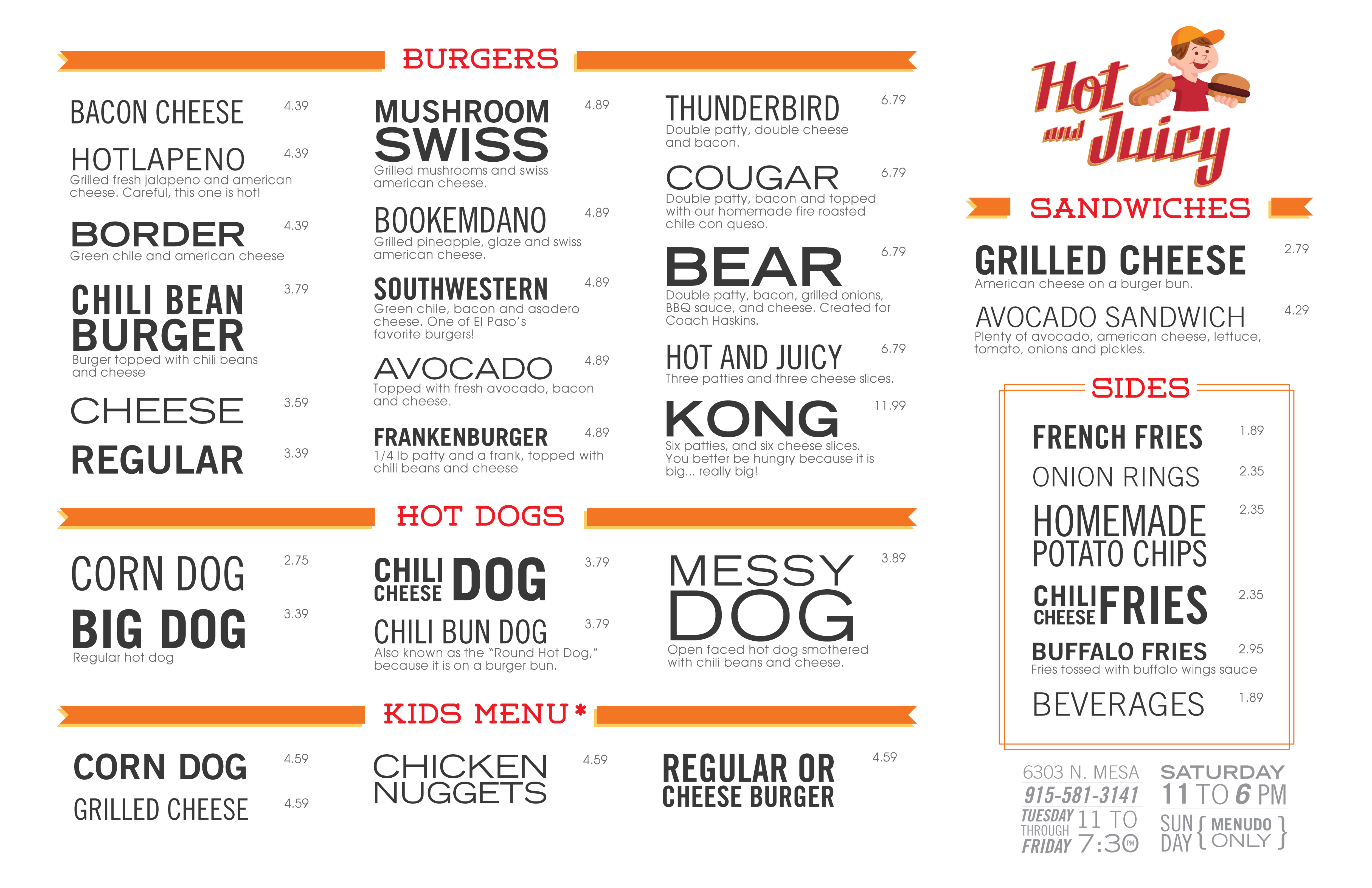 Hot and Juicy Menu, Menu for Hot and Juicy, Westside, El Paso Urbanspoon/Zomato
