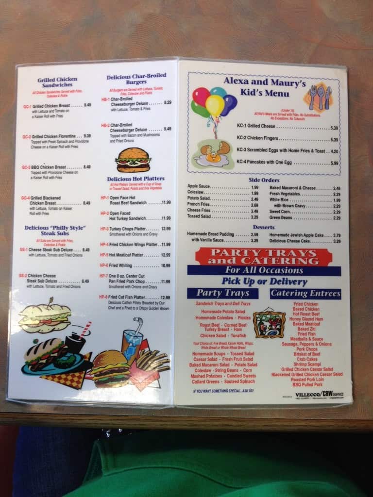 Menu at Gary's Restaurant, Pleasantville