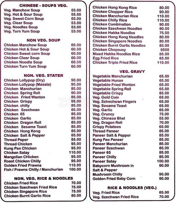 Menu at Taste Buds, Mumbai, Chincholi Bunder Road