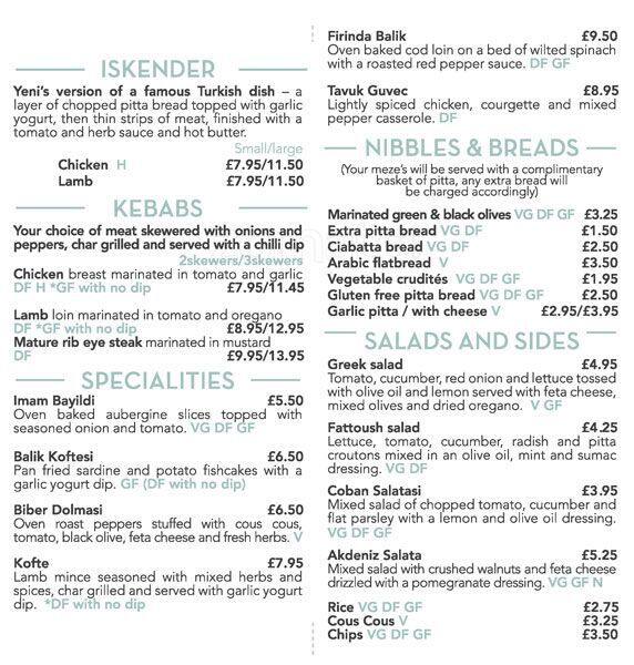 Yeni menu
