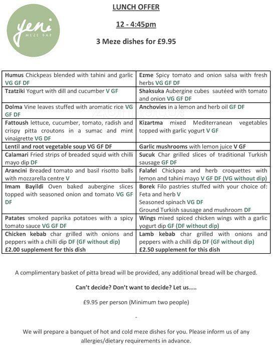 Yeni menu