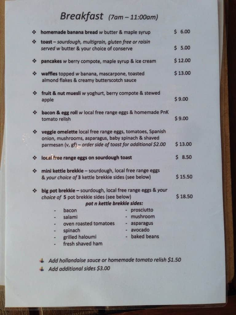 Menu At Pot N Kettle Coffee House Wagga Wagga