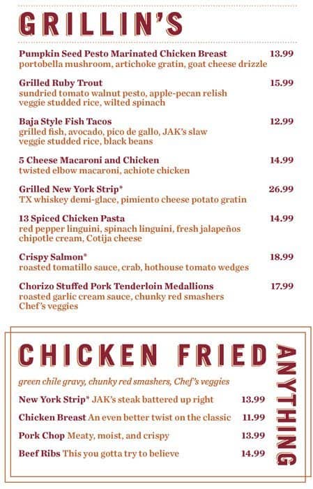 the restaurant information including the jack allens kitchen oak hill menu items and prices may have been modified since the last website update - Jack Allens Kitchen Menu the restaurant information including the jack allens kitchen oak hill menu items and prices may have been modified since the last website update - Jack Allens Kitchen Menu