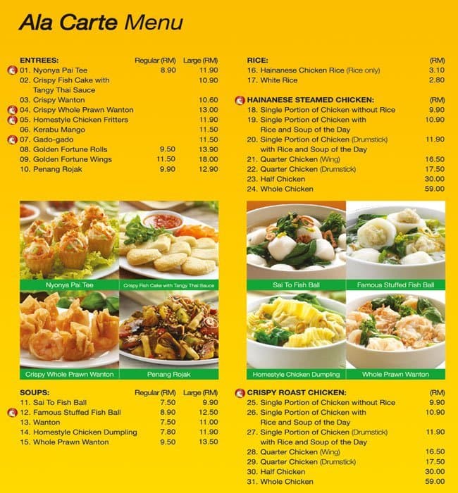 The Chicken Rice Shop Ss  Menu