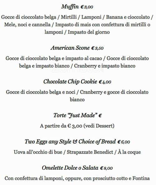 Menu di California Bakery 